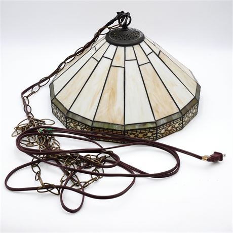 Tiffany-Style Hanging Stained Glass Lamp