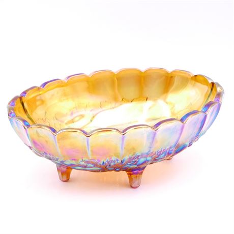 Vintage Amber Indiana Carnival Glass Bowl