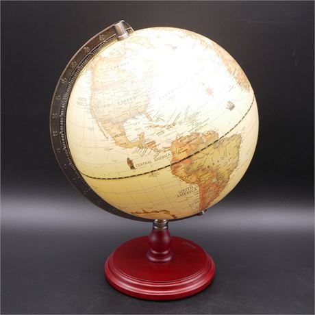Exerz Rotating Desk Globe w/Wood Base