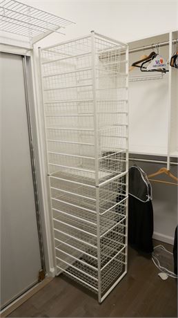 Elfa Adjustable 9-Basket Wire Storage Organizer