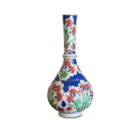 Turkish Iznik Style 16th Century Replica Vase