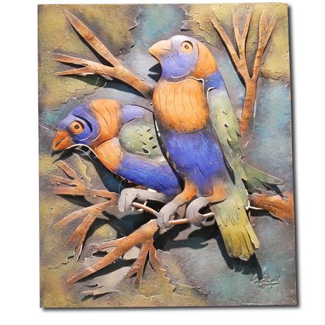 3D Metal Parrot Wall Art by Andres Martin del Campo