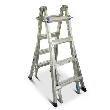 Werner 18ft Reach Aluminum Telescoping Multi-Position Ladder MT-17